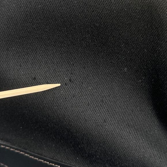 VTG Dooney & Bourke USA Black Leather Canvas Weekender Overnight Duffle No Strap - Picture 16 of 16